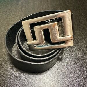 J. LINDEBERG Size 32 Black Italian Leather Belt